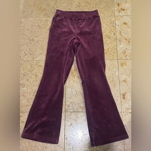 Tea Collection Kids Size 12 Velvet Flare Pants - Plum